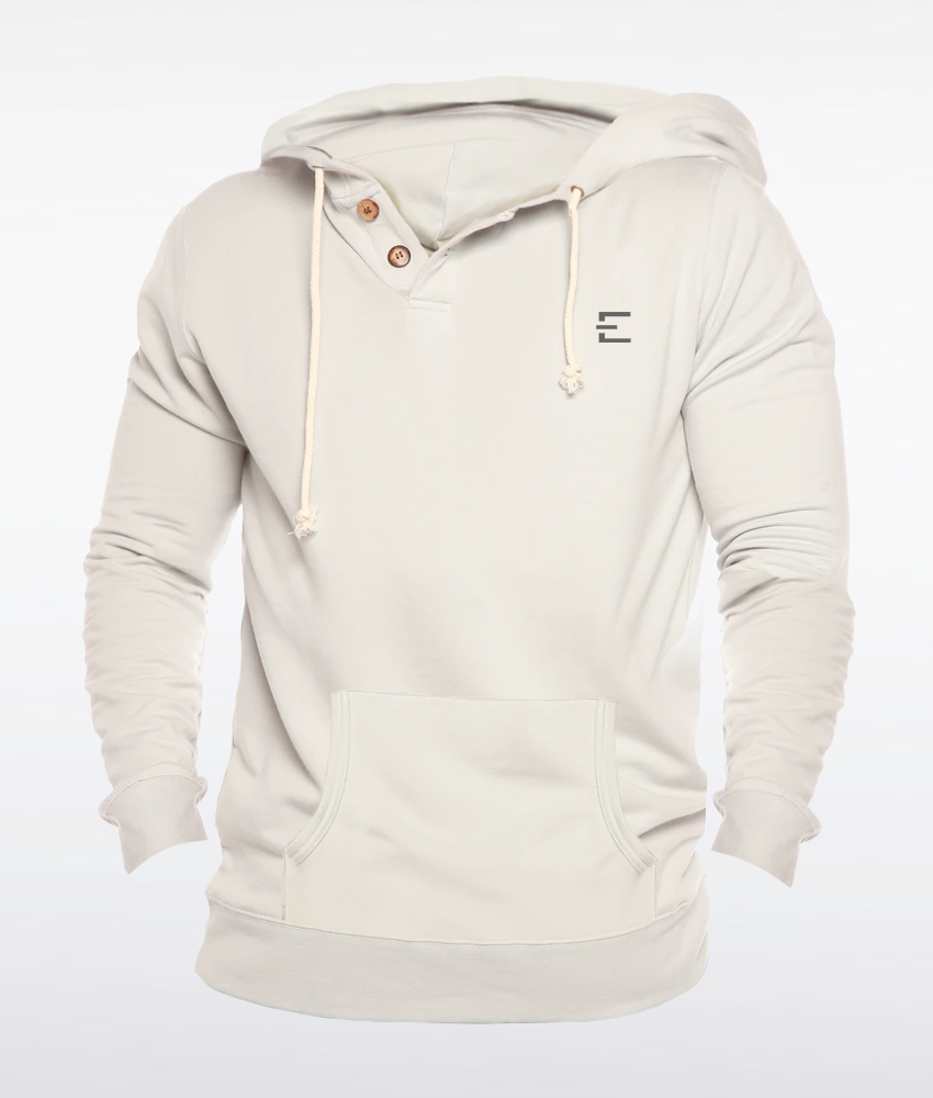 Mens stone gray henley