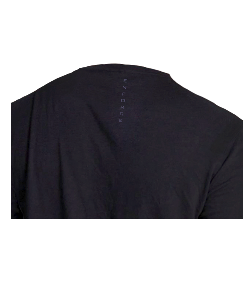 Mens Subtle Tee Black // Purple Back Close Up Mens Subtle Tee Black // Purple Back Close Up