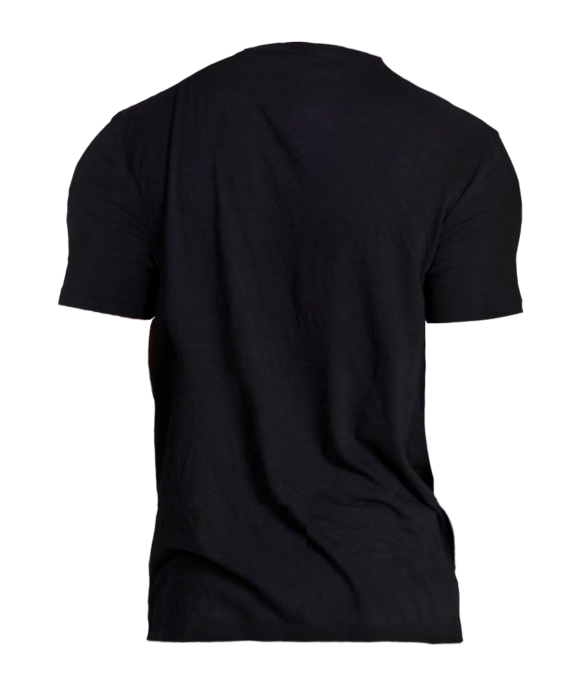 Mens Vertical Tee Black // Sea Blue Back Mens Vertical Tee Black // Sea Blue Back