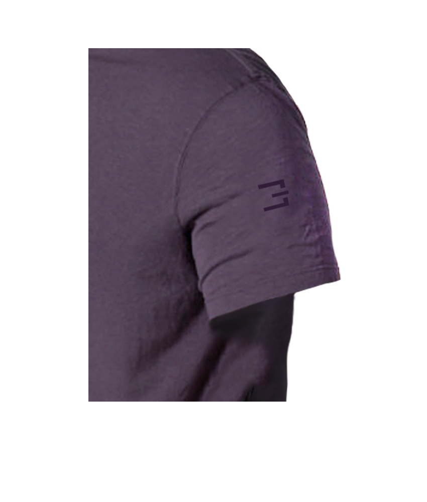 Mens Vertical Tee Purple Storm Back Close Up Mens Vertical Tee Purple Storm Back Close Up