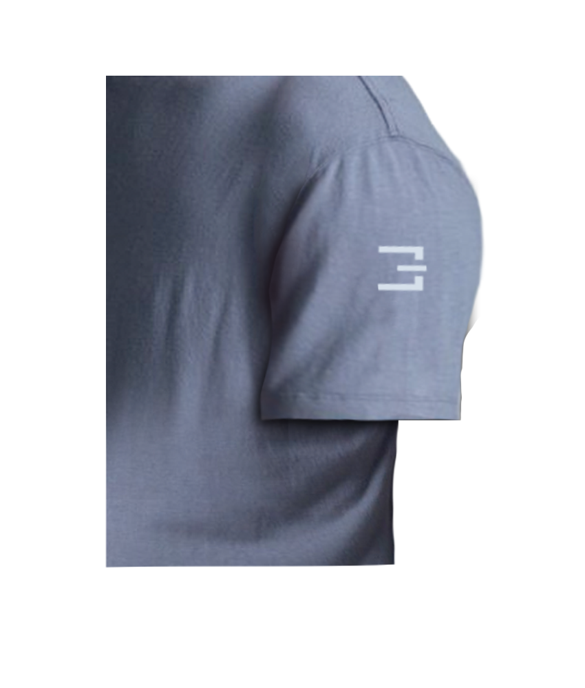 Mens Vertical Tee Stone // Ice Back Close Up Mens Vertical Tee Stone // Ice Back Close Up